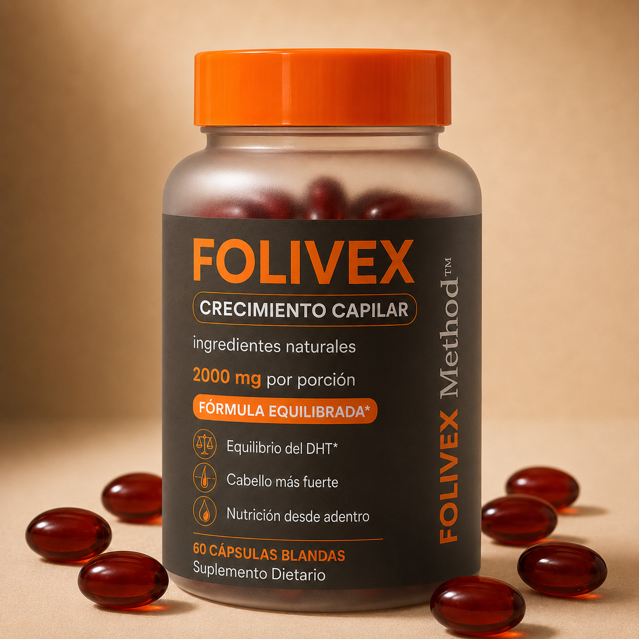 Frasco Folivex crecimiento capilar