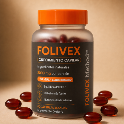 Frasco Folivex crecimiento capilar